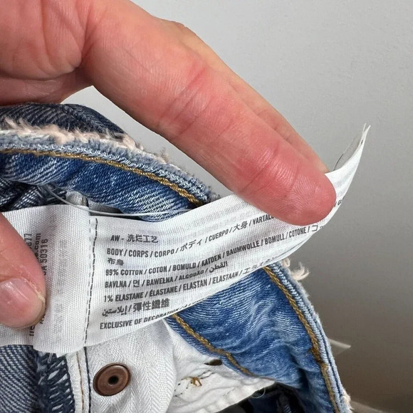 Abercrombie & Fitch Mom High Rise Jeans Size 20 Short Petite Curve Love Straight - Picture 10 of 11